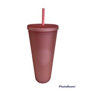 NEW-Starbucks 2022 Valentine Soft Touch Pink Lemonade Studded Venti 24oz Tumbler